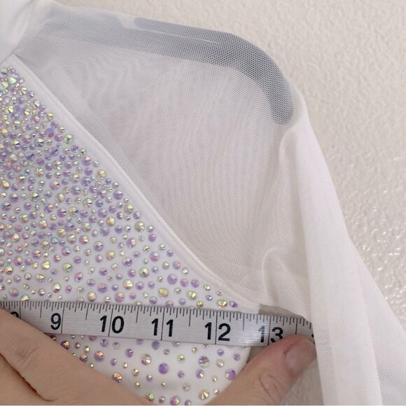 Weissman solo custom dance costume 2 piece Illusion Mesh
14616 LC-large child - Picture 8 of 13